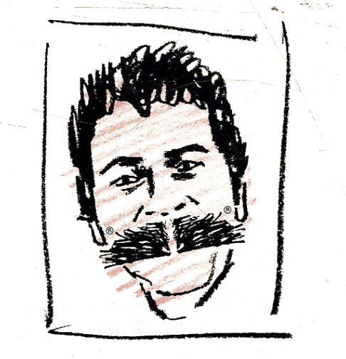 Marcello Minale, sketch portrait