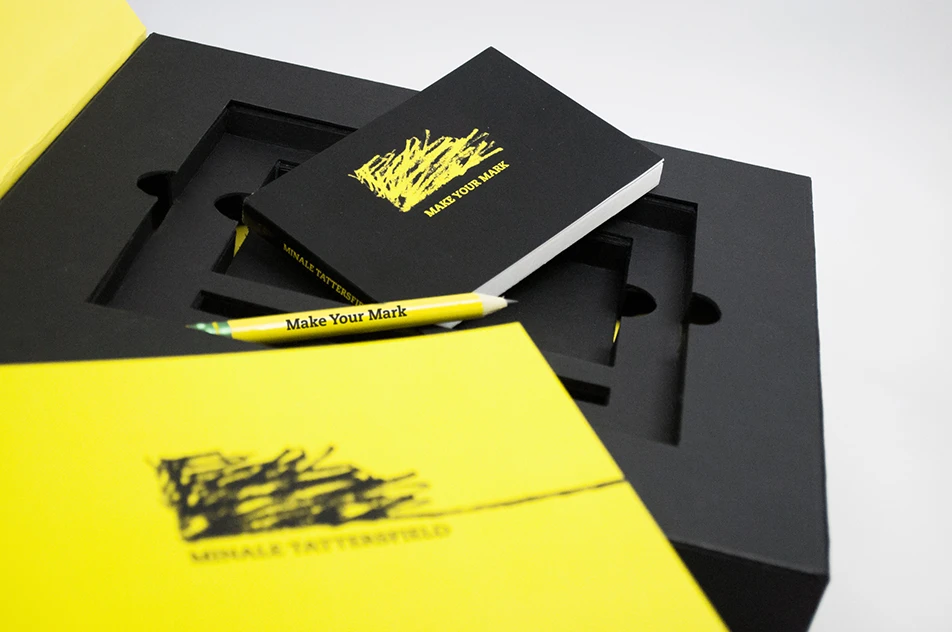 Minale Tattersfield · Make Your Mark pencil and notebook set